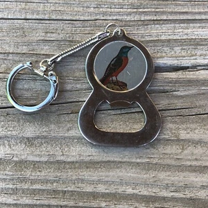 Llavero combinado Thrush Bird llavero abrebotellas Hong Kong llavero vintage - Imagen 1 de 12