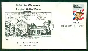 ROBERTO CLEMENTE FDC - Baseball Hall of Fame member, MC cachet, VF - Picture 1 of 1