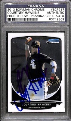 COURTNEY HAWKINS AUTOGRAFADO 2013 BOWMAN CHROME #BCP217 PSA/DNA RC WHITE SOX - Imagem 1 de 3