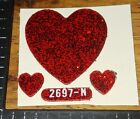 Vintage Stickers, Sticca?, Glittery  Heart, Red,1 Mod,(Bxhey)