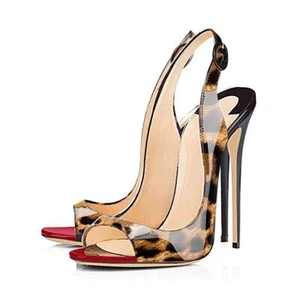 Damen-Pumps Peep Toe Slingback Sandalen Kleid Partyschuhe Übergröße 20 - Bild 1 von 39