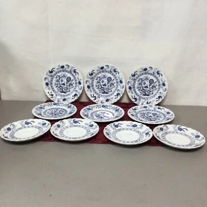 Johnson Brothers Blue Nordic (6) Bread Plates (4) Saucers From England - Picture 1 of 8