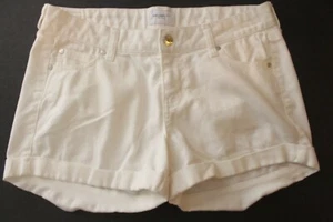 Celebrity Pink Women’s Stretch White Cuffed Denim Booty Shorts Size 5 - Picture 1 of 8