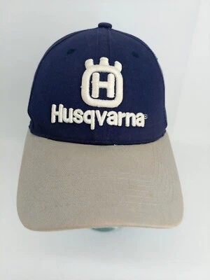 Sombrero Husqvarna azul y gris bordado gancho y bucle Foto 1 de 4