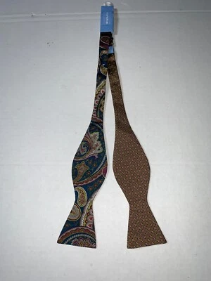 Novo em folha - Gravata borboleta de seda reversível Condessa Mara - Imagem 1 de 4