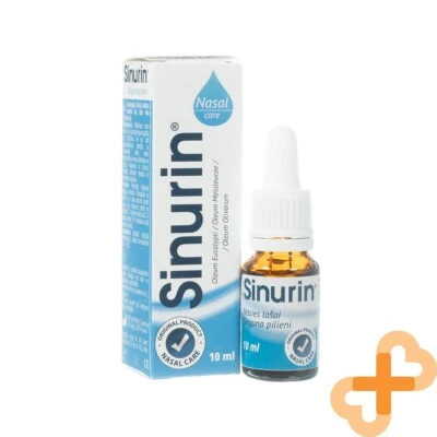 SINURIN Nasal Drops 10 ml Stuffy Running Nose Treatment Care Eucalyptus - Image 1 of 4