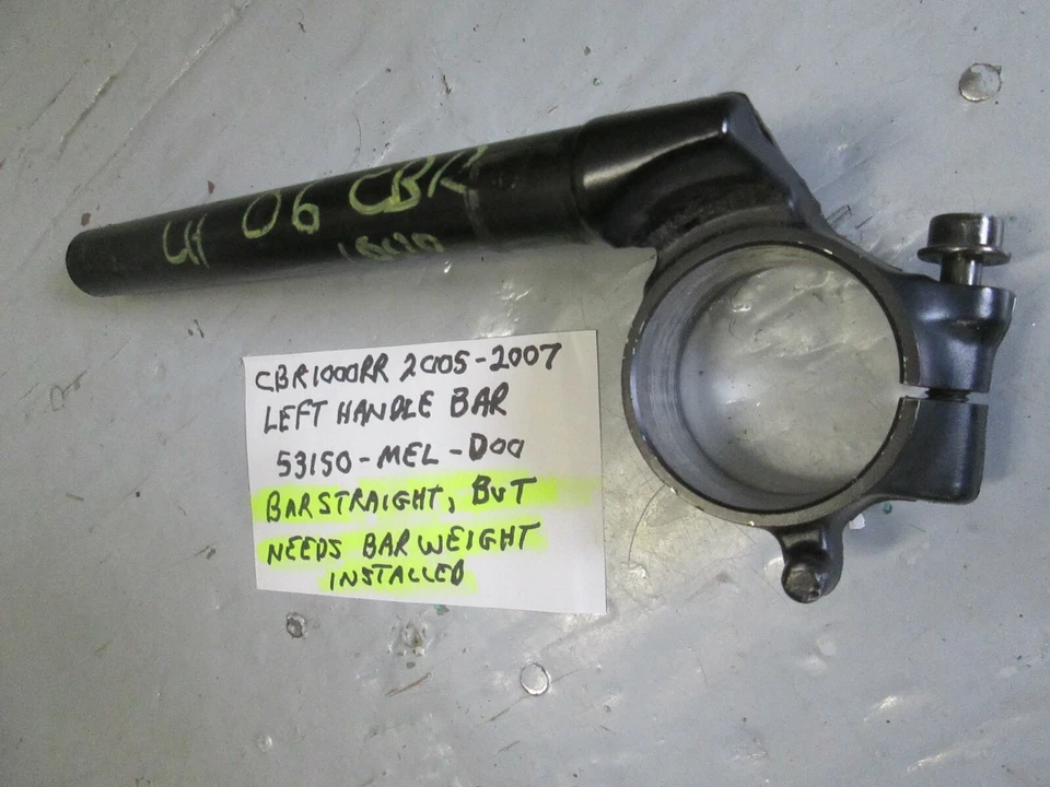 Manillar izquierdo honda cbr1000rr 2005-2007, 53150-mel-d00, con barra de peso Foto 1 de 4