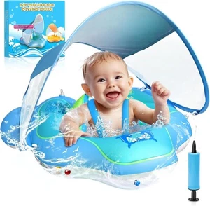 Baby Rettungsring Baby Donut mit Sonnenschirm Baby Pool 6-36 Monate - Bild 1 von 7