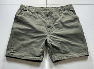 Carhartt pantaloncino carpentiere uomo 40 verde muschio anatra tela cargo 9" B25 MOS - Foto 1 di 9