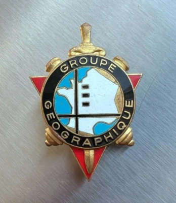 ORIGINAL MILITAIRE INSIGNE GROUPE GEOGRAPHIQUE / DRAGO TBE - Photo 1/2