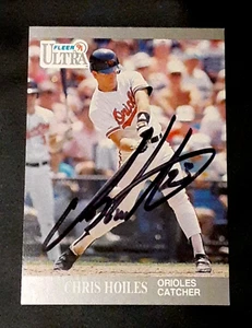 CHRIS HOILES BALTIMORE ORIOLES CATCHER SIGNED AUTOGRAPHED 1991 ROOKIE CARD - Picture 1 of 1