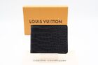 LOUIS VUITTON Multiple Crocodile Exotic Alligator Black Bifold Wallet with Box