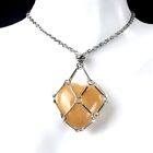 Stainless Steel Crystal Holder Cage Necklace Stone Holder Necklace  Party