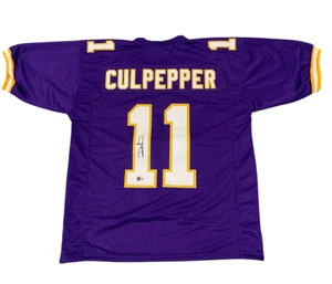 Daunte Culpepper Signed Vikings Custom Jersey Beckett Witness BAS COA - Picture 1 of 3
