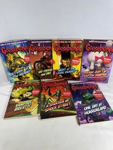 7 Gänsehaut Bücher R.L. Stine Lot Vampire Breath Horrorland Living Dummy 2 UK - Bild 1 von 18