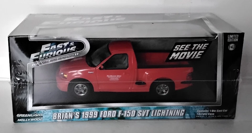 Fast and Furious Brian's 1999 Ford F-150 SVT Lightning 1/43e Greenlight 86235 - Photo 1/1
