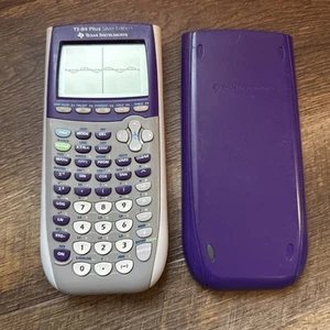 Texas Instruments TI-84 Plus Silver Edition grau/lila mit Deckel funktionstüchtig - Bild 1 von 7