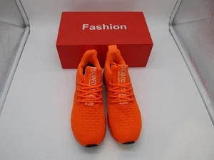 Tsiodfo Junior Kids Athletic Sport Bright Orange Knit Fashion Sneakers, Sz 5.5-6 - Picture 1 of 18