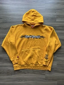 Vintage JNCO JEANS yellow Hooded Sweatshirt XXL 26.5X27 Y2K - Picture 1 of 10