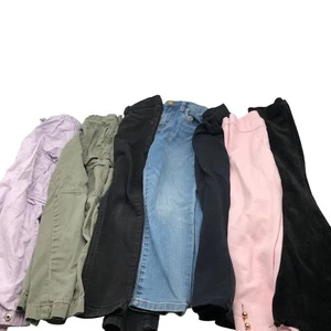 Girls Size 6-7 Pants BUNDLE Gap Crewcuts Cargo Wide Leg Flare Leggings - Picture 1 of 9