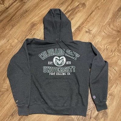Suéter polar de fútbol americano mediano gris con capucha de los Colorado State Rams de colección para hombre Foto 1 de 4