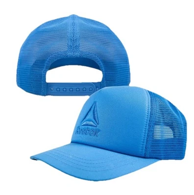 Sombrero Reebok Trucker Azul Claro Para Hombres OSFM Snapback Malla Logo Bordado Nuevo Foto 1 de 4
