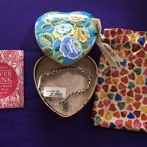 Brazalete Brighton Power Of Pink corazón soplado estrás concienciación sobre el cáncer de mama - Imagen 1 de 5
