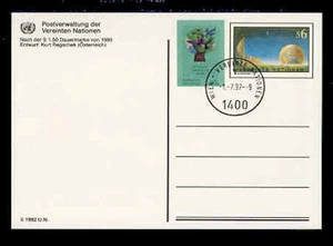 VIENNA UX9 6s + 1s POSTAL CARD FDC - UNCACHETED - Picture 1 of 2