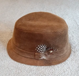Hombre Target Marrón Pana Estilo Fedora Sombrero Talla L/XL - BONITO - Imagen 1 de 3