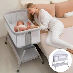 Baby Bassinet with Mattress Bassinet Co Sleeper 3 in1 Bedside Bassinets with - Picture 1 of 7