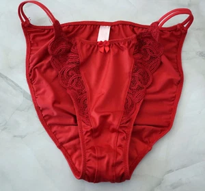 NEW Victoria's Secret VTG Satin Lace Double String Bikini Panties MEDIUM - Picture 1 of 10
