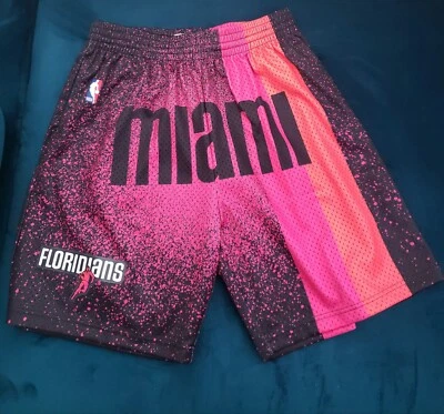 Mitchell & Ness Miami Heat Floridians Swingman Jersey Shorts Mens M - Image 1 of 2