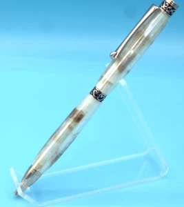 Bolígrafo Chic-Line V2 Slimline en oro rosa con carcasa de abulón blanco y dorado - Imagen 1 de 19