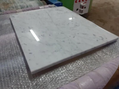 Tagliere 60x50 cm in marmo bianco di Carrara,base x stemperare il cioccolato, - Immagine 1 di 4