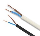 Lighting Cable Twin Flat Oval Flex 2192Y 2-Core 0.75mm² cut lengths Black White 
