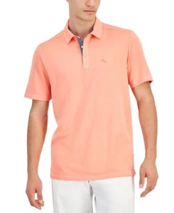 Tommy Bahama Men's Kohala Peak Soft Fabric Short-Sleeve Polo Shirt Peach L - Picture 1 of 6