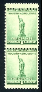 EFO 899 DOUBLE PAPER VERTICAL PAIR --NO "USUAL" CRAYON REJECT MARKS - Picture 1 of 1