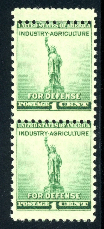 EFO 899 DOUBLE PAPER VERTICAL PAIR --NO "USUAL" CRAYON REJECT MARKS - Image 1 of 1