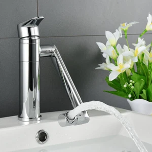 360?? Drehbar Waschtischarmatur Waschbecken Badarmatur Mischbatterie Wasserhahn - Bild 1 von 12