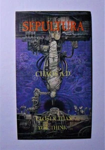 Sepultura Chaos A.D. 3,5" x 6" 1993 Epic Records Promo Aufkleber - Bild 1 von 2