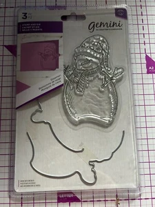 CRAFTERS COMPANION GEMINI CHRISTMAS SNOWMAN STAMP AND DIES CUT OUT CUT EDGE - Picture 1 of 1