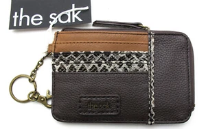 NEU Authentisch The SAK Leder IRIS Kartenetui Halter Schlüsselanhänger Mahagoni Schlange - Bild 1 von 4