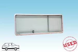 VW T3 Bus Camper Westfalia Schiebefenster links Bj. 79 - 92 grün / Rahmen silber - Bild 1 von 1