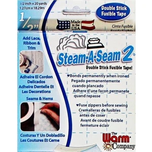 The Warm Comp Steam A Seam 2 Double Stick Fusible Tape 1/2 in x 20 yds Pkg - Picture 1 of 1