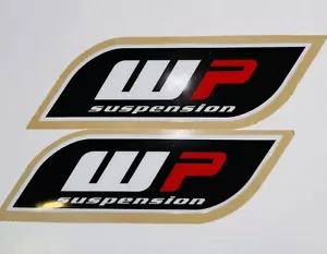 KTM WP Suspensión Bicicleta Horquillas Superiores MX Calcomanías Pegatinas Gráficas Set Negro KTM - Imagen 1 de 5
