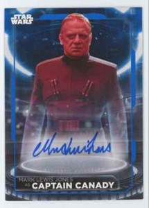 2021 Topps Star Wars BLUE Mark Lewis Jones as Capt. Canady Auto /149 #A-MJ C58