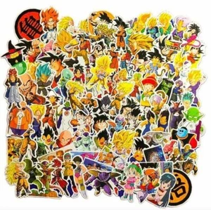 100 Piece Dragon Ball Z DBZ Character Bulma Goku Laptop Decal Phone Sticker Pack - Picture 1 of 12