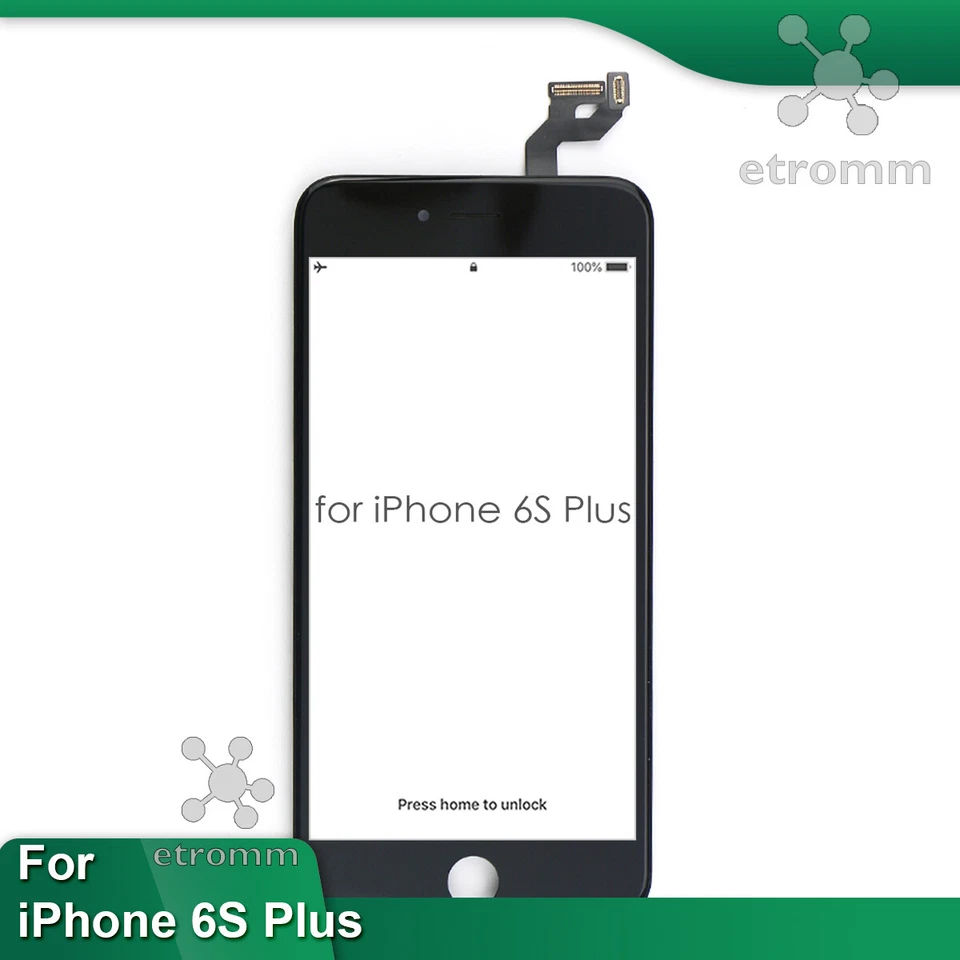iPhone 6S Plus LCD Display Touch Screen Digitizer Frame Replacement A1634 Black - Image 1 of 4