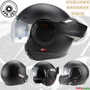 VIPER F242 REVERSE FLIP 180° P-J RATED DVS FULL FACE MOTORCYCLE MOTORBIKE HELMET - Picture 1 of 9