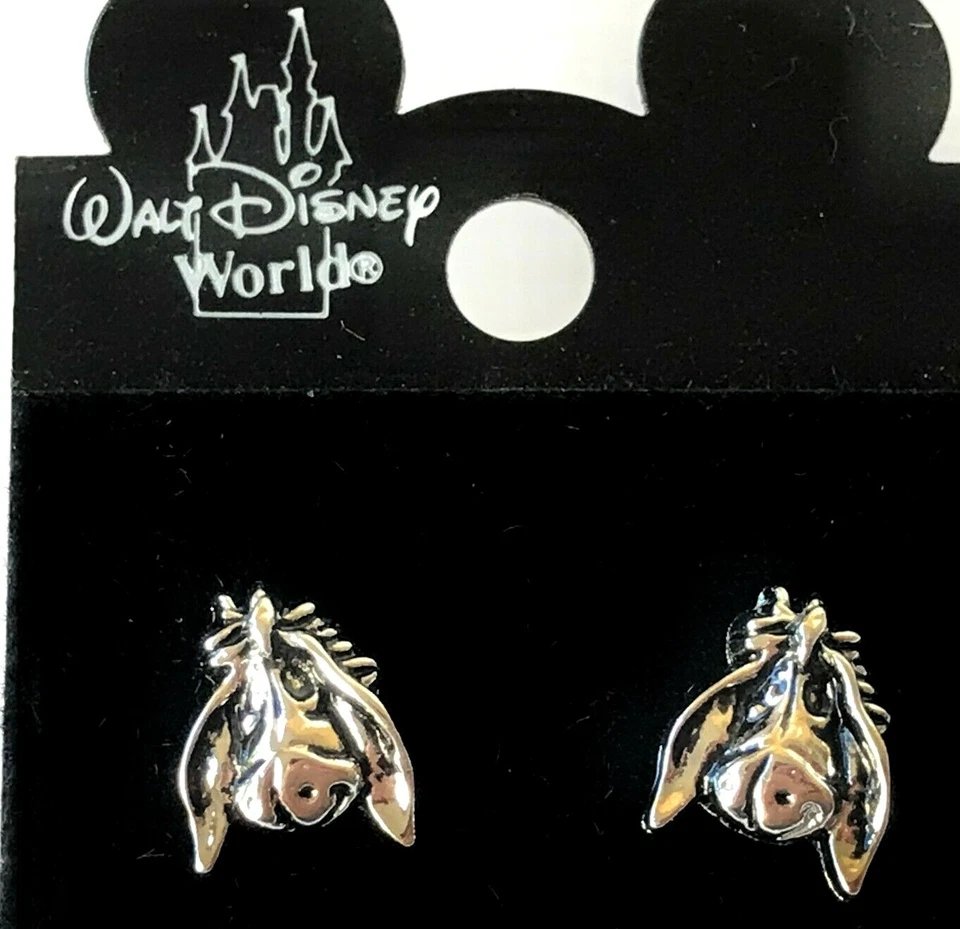 Disney Minnie Mouse Santa Christmas Earrings Silver Tone Hypoallergenic Posts